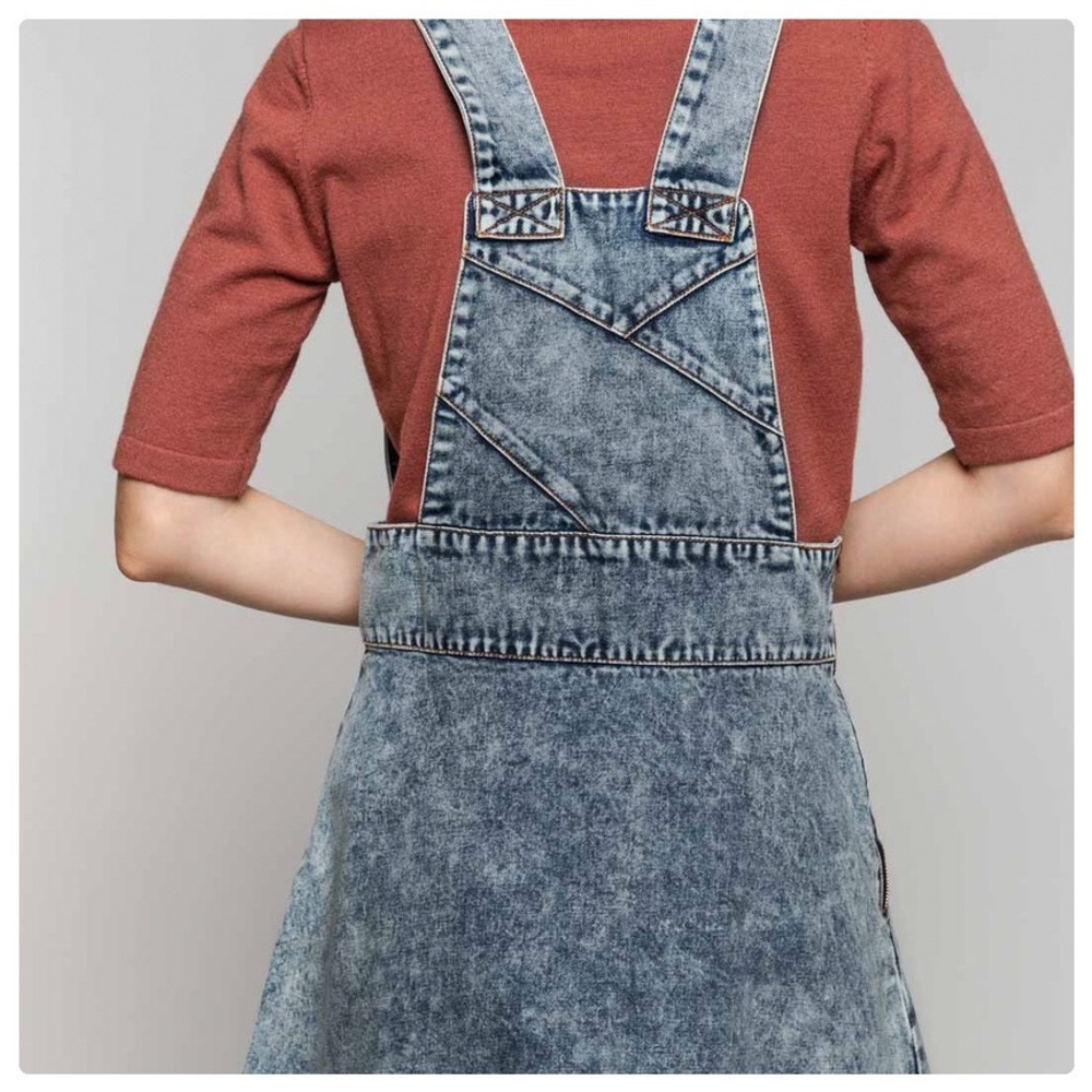 POL Vintage 80's Stone Washed Coverall Denim Dress - Picture 7 of 10